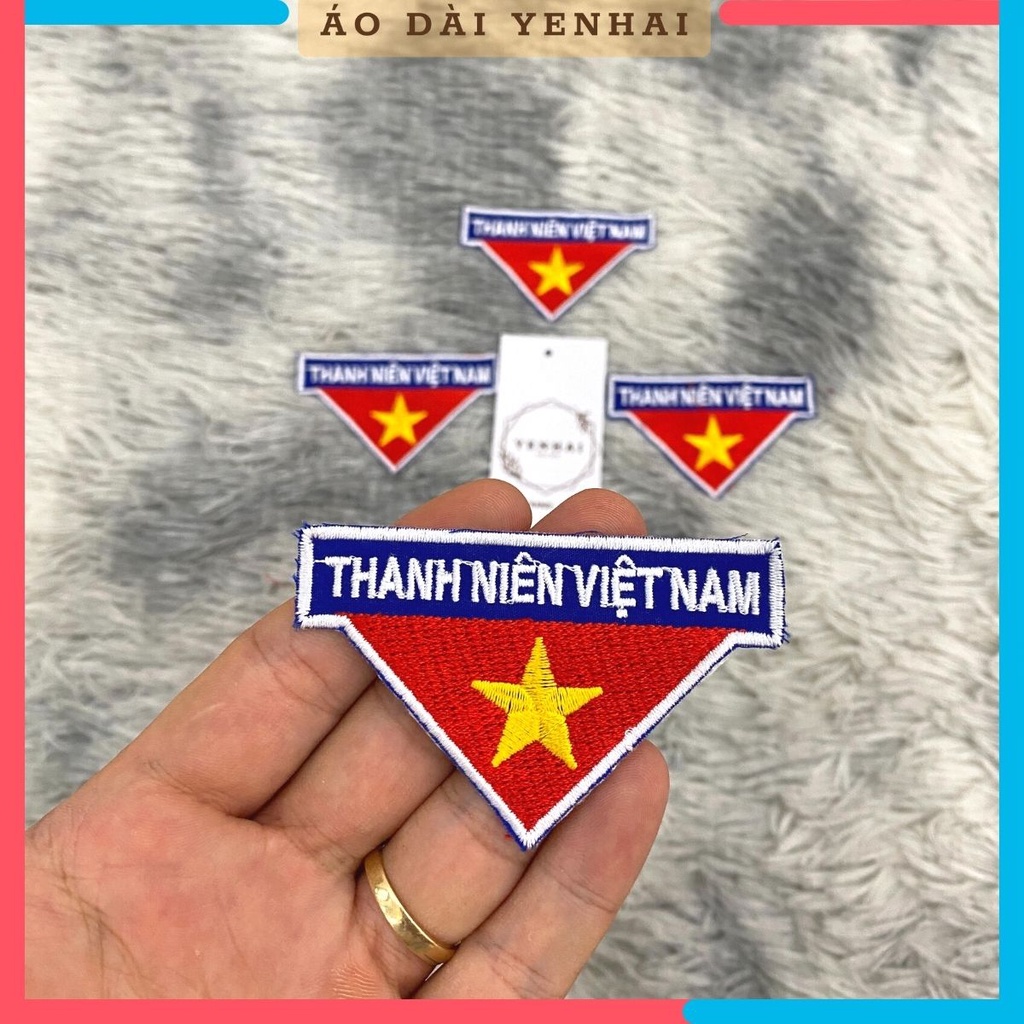 Logo đoàn thanh niên Việt Nam thêu gắn ngực