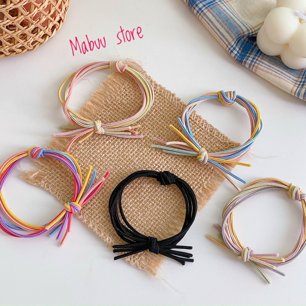 [Mã FAMARAL2 giảm 10K đơn 50K]Combo 5 Dây Buộc Tóc Kiểu 5 Sợi Thắt Nút 2003