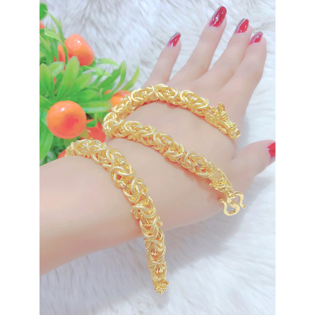 Lắc tay nam hình rồng khóa vàng cao cấp  UHA [Rẻ Nhất]