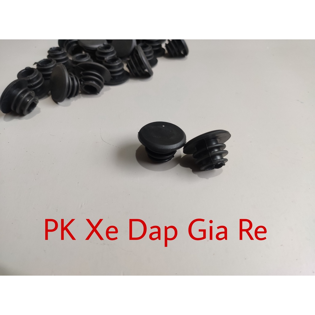 Sét 2 nút bịt ghi đông xe đạp bằng cao su, Nút bịt đầu tay lái xe đạp