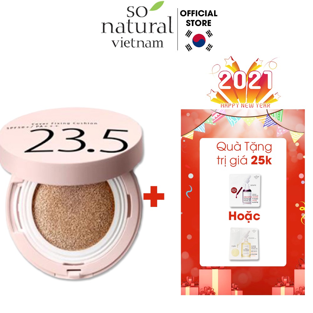 Phấn Nước Trang Điểm Lâu Trôi Cover Fixing Cushion 23.5 SPF50+/PA+++ So Natural