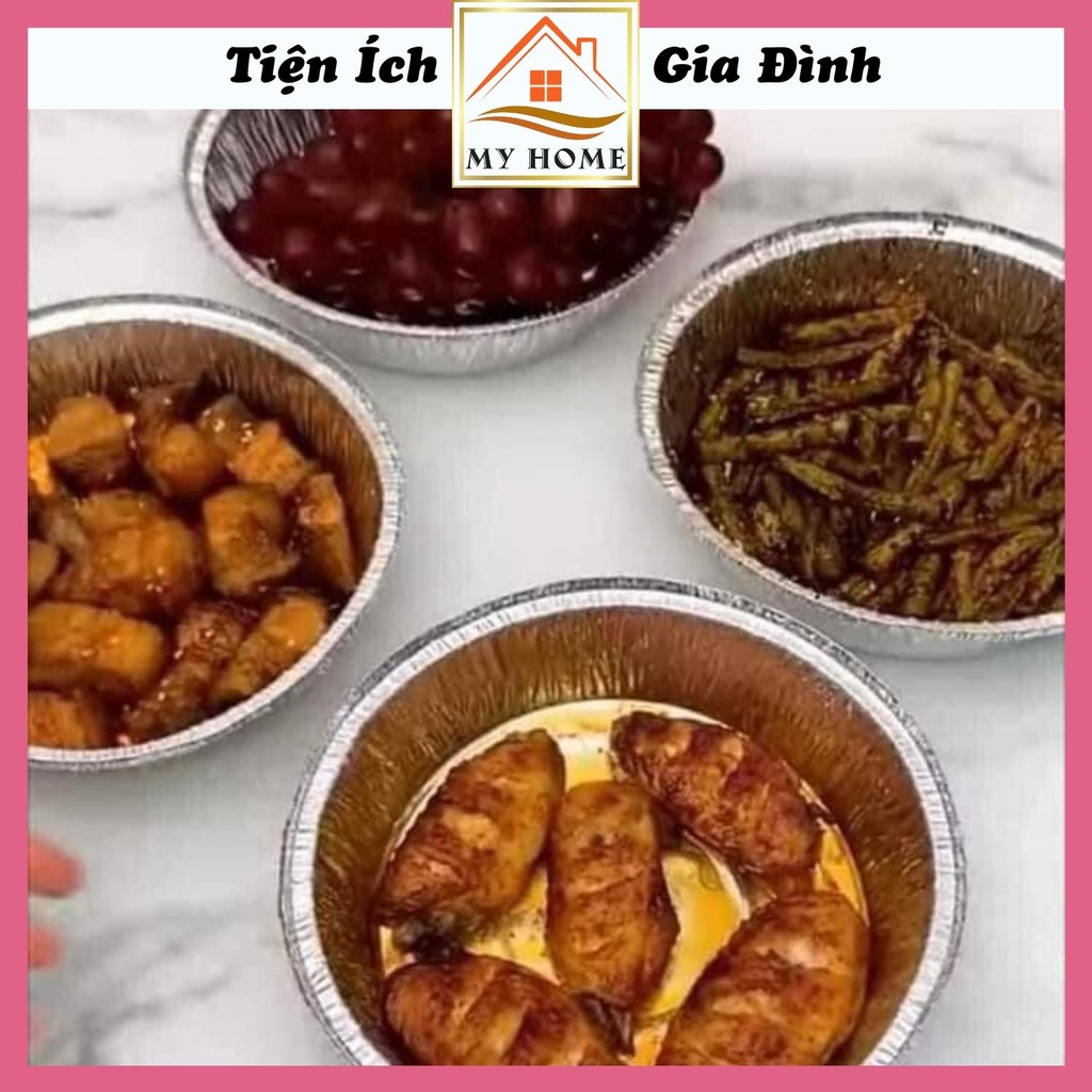 Set 10 khay bạc lót nồi chiên không dầu, khay bạc lót chống dính nồi, kích thước 18x4.5cm