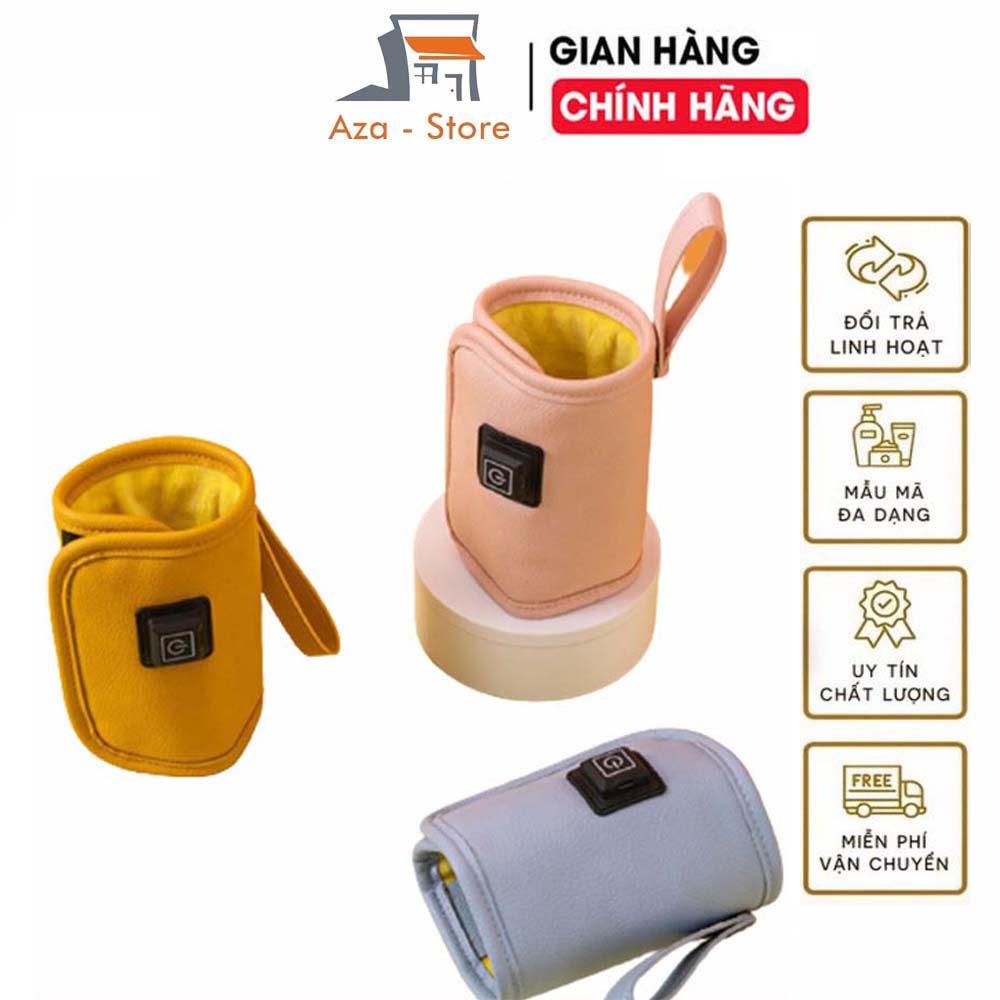Túi Ủ Sữa Cao Cấp Warm Bear Nhiều Chế Độ, Chất Liệu Da, Túi Giữ Nhiệt Bình Sữa Cho Bé Bằng USB Nhỏ Gọn Tiện Lợi