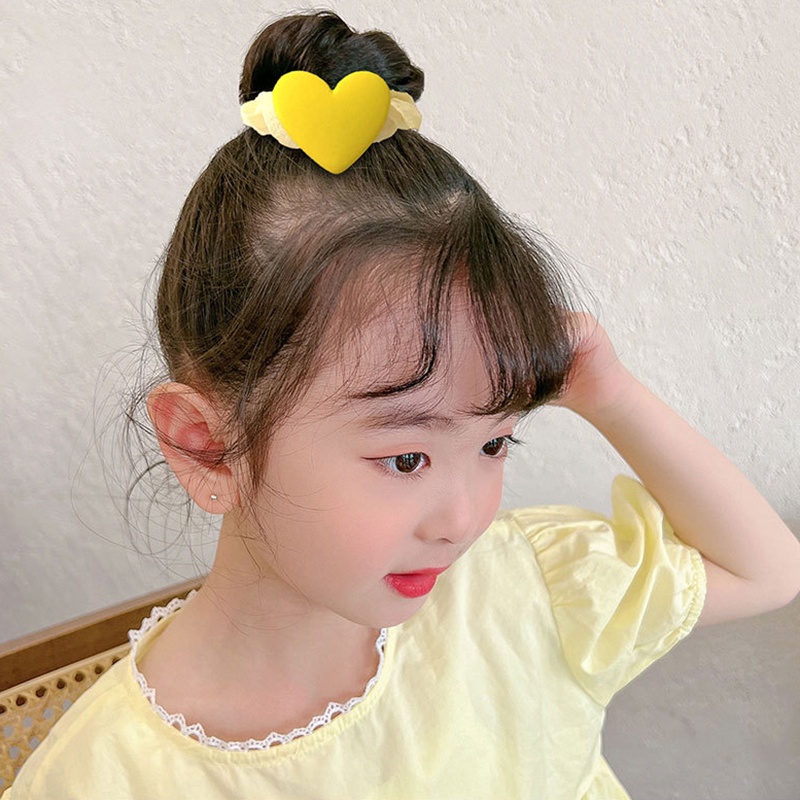 Dây Cột Tóc Scrunchies Co Giãn Nhiều Màu Sắc Ngọt Ngào Dễ Thương Cho Nữ