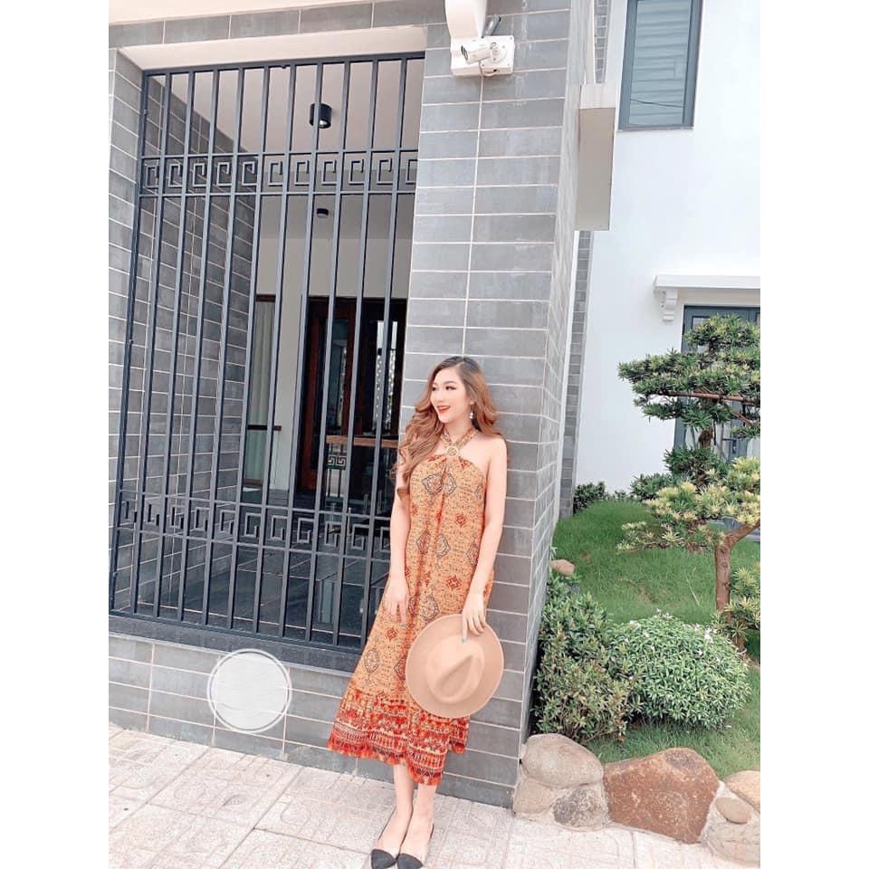 Đầm nữ Maxi, váy yếm dáng suông