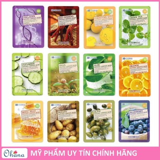 [Cực Hot] Combo 10 Mặt Nạ Dưỡng Da 3d Foodaholic Natural Essence Mask