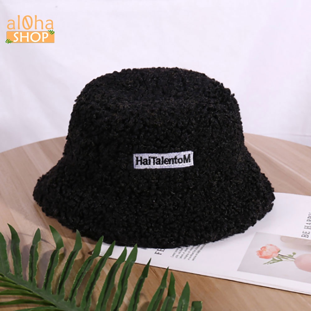 Nón bucket lông cừu - mũ tai bèo Ulzzang phong cách Hàn - al0ha Shop