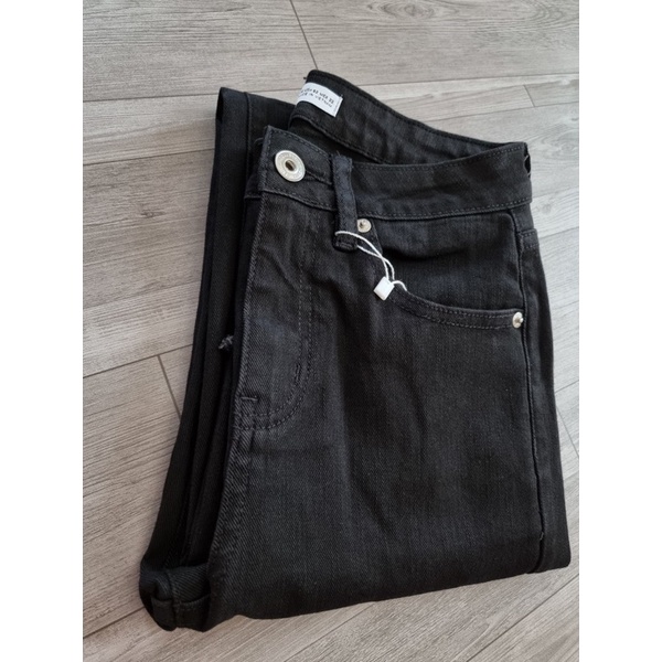 [ vana shop ] - quần jean ống suông đen tôn dáng