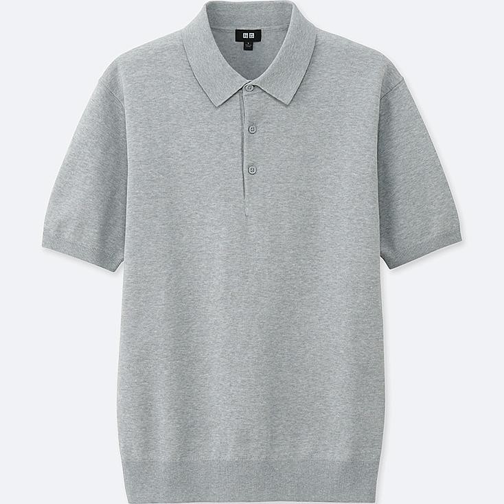 ÁO Mông Tơ Ghi (MONTAGUT) POLO UNIQLO WASHABLE KNITTED SHORT (HÀNG XÁCH TAY JAPAN)