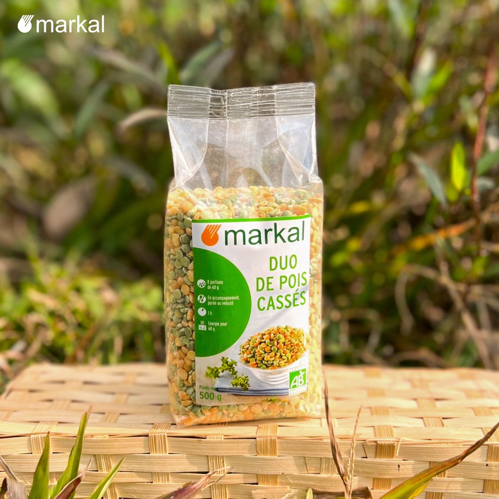 Đậu Hà Lan Xanh Vàng Hữu Cơ Markal 500g - Date 01.2024 có tách lẻ