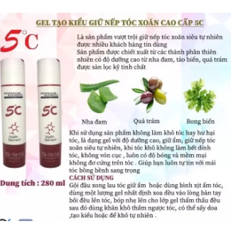 Gel mềm giữ nếp tóc uốn xoăn xù mì, sóng nước 3D 5C Makayry