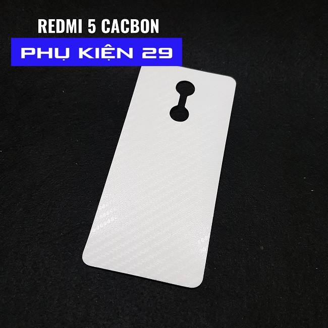 [Xiaomi Redmi 5/5 Plus/6 Pro/7/7 Pro/Mi A2 Lite] Dán lưng 3D vân Cacbon - Carbon