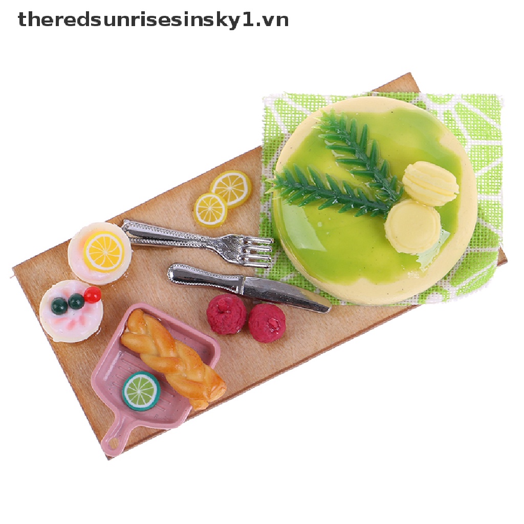 1 mô hình bánh phô mai tỉ lệ 1:12 trang trí nhà búp bê