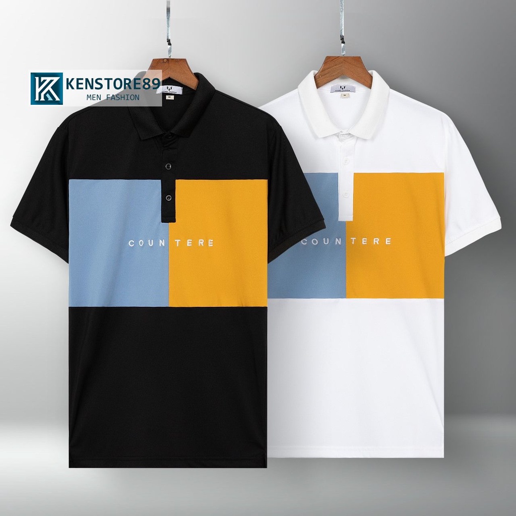Áo thun nam có cổ MARC COUN vải cá sấu gai KENSTORE89 ATP145