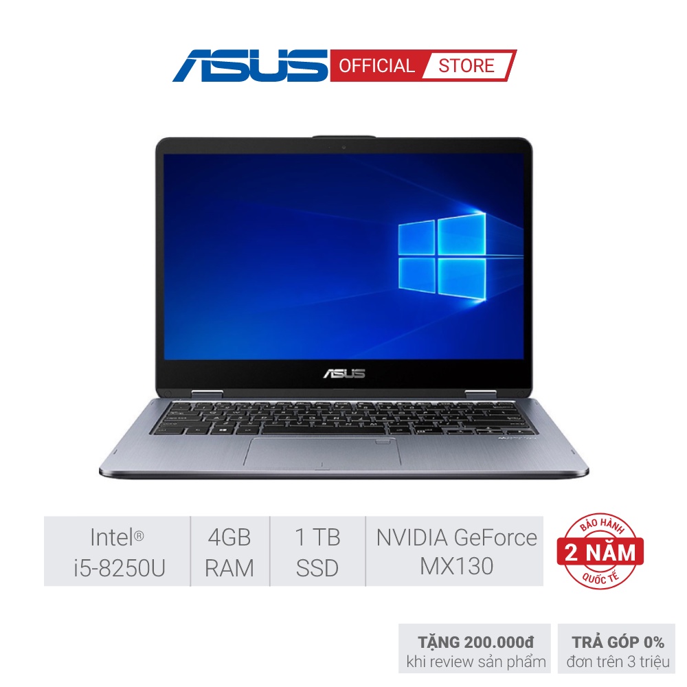 Laptop Asus VivoBook Flip 14 TP410UF-EC029T i5-8250U/4GB/1TB HDD/14 FHD