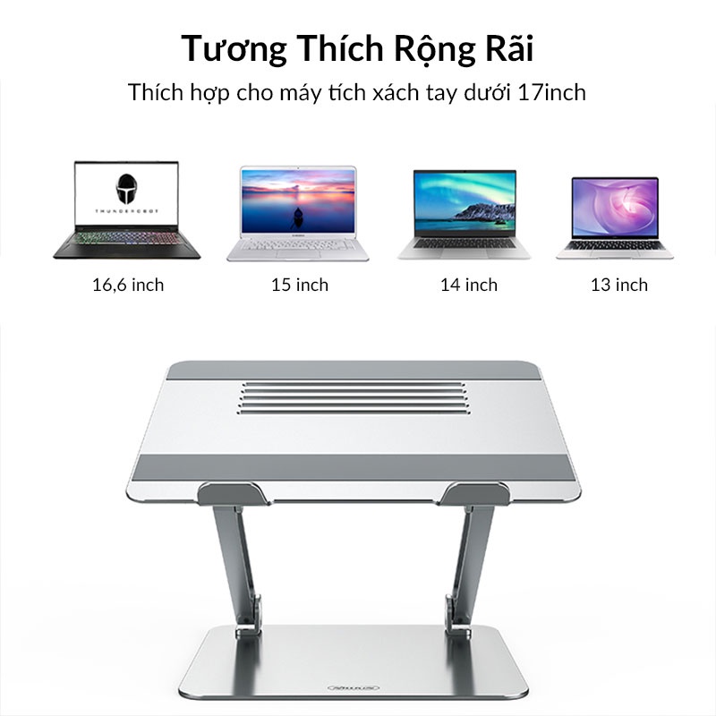 Đế Tản Nhiệt Laptop Nillkin Prodesk Adjustable Thiết Kế Gấp Gọn Máy Điều Chỉnh Độ Cao Cho Laptop Macbook 13 - 17 Inch