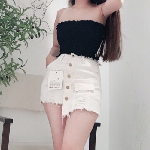 Chân váy kaki phối nắp túi siêu xinh xắn | BigBuy360 - bigbuy360.vn