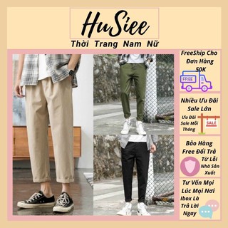 Quần KaKi Ống Xuông Nam Nữ, Quần Dài Mắt Cá Chân - Husiee