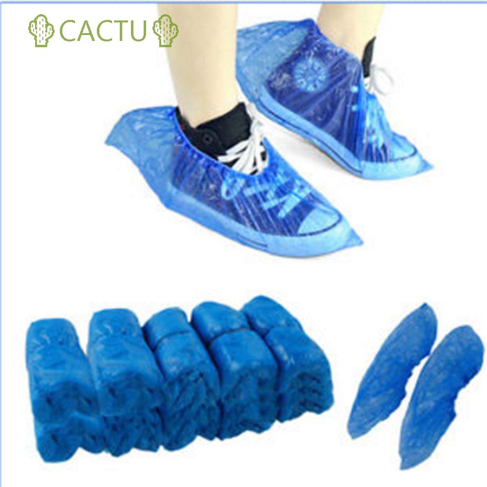 Set 100 vỏ bọc giày đi mưa bằng nhựa nilon dùng một lần tiện dụng
