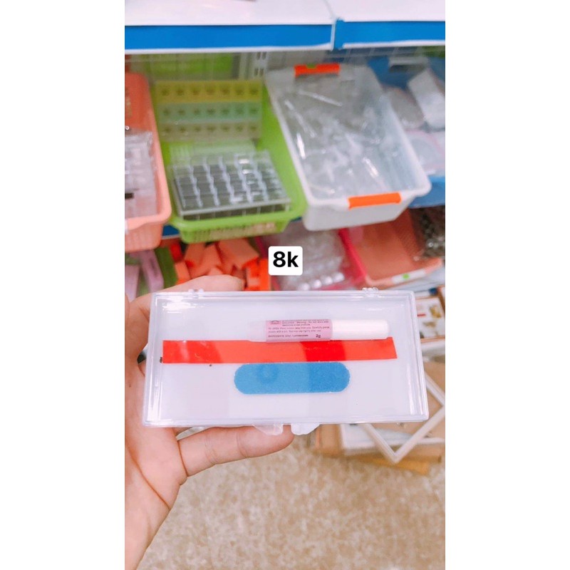 Hộp Đựng Móng Úp Nail Box full ( đủ cả keo, dũa và băng dính 2 mặt)