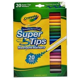 Bút lông 20 màu vẽ nét dày, mảnh(có thể tẩy rửa được) CRAYOLA 588106