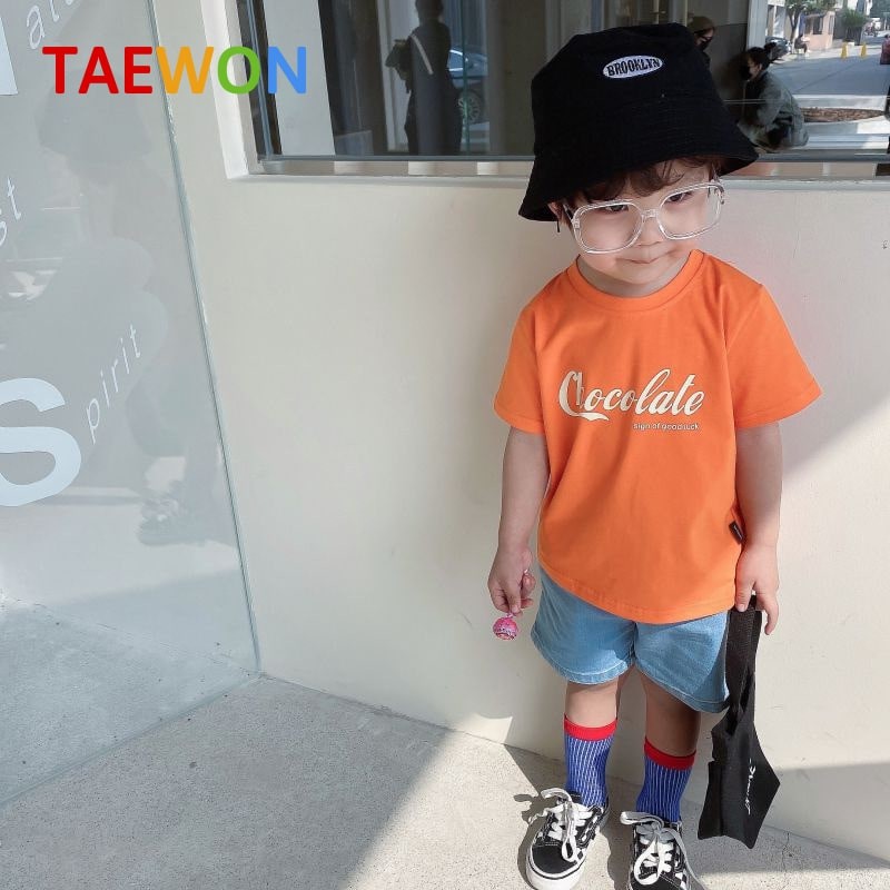 Áo phông cộc tay trẻ em Hàn Quốc xuất xịn bé trai bé gái từ 1 đến 6 tuổi Taewon Kids AT09