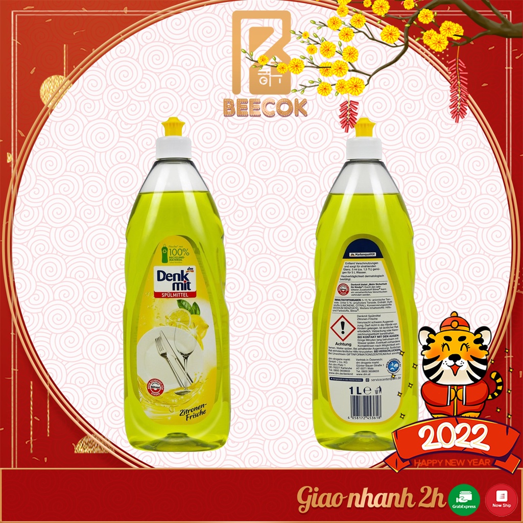 Nước rửa chén bát Denkmit hương chanh tươi dung tích 1000ml