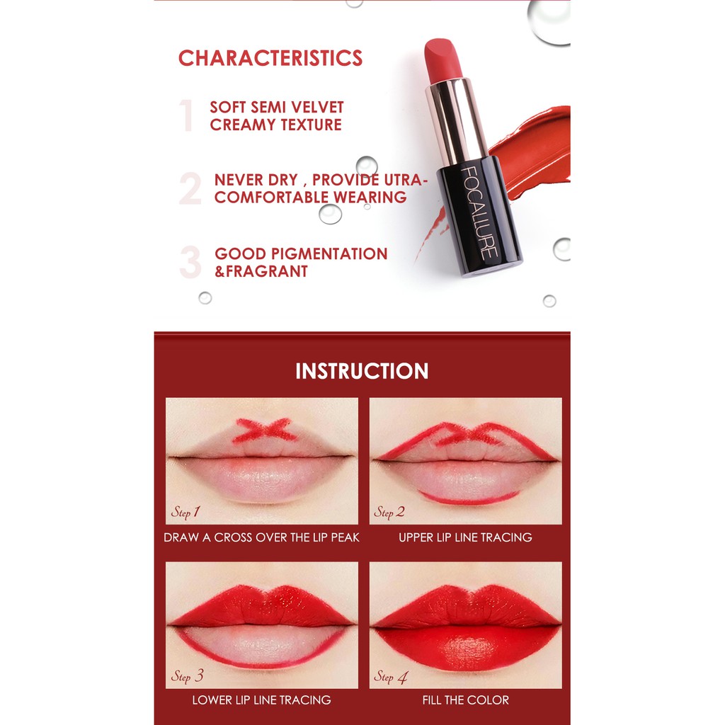 (Hàng Mới Về) Son Môi Dưỡng Ẩm Focallure Fa59 Kèm Vỏ Son Từ Tính Tiện Dụng | BigBuy360 - bigbuy360.vn