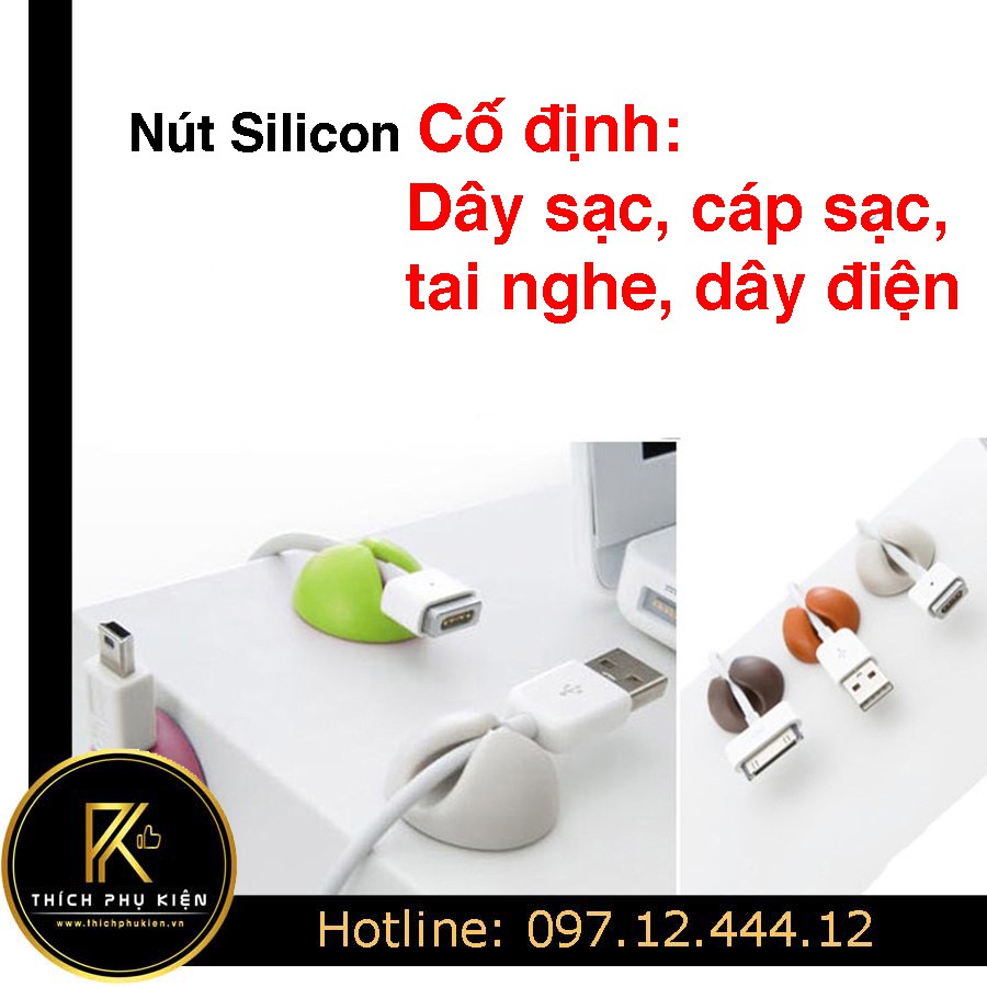 Nút Cao Su Silicon Giữ Cố Định Dây Sạc, Cáp Sạc, Tai Nghe, Dây Điện