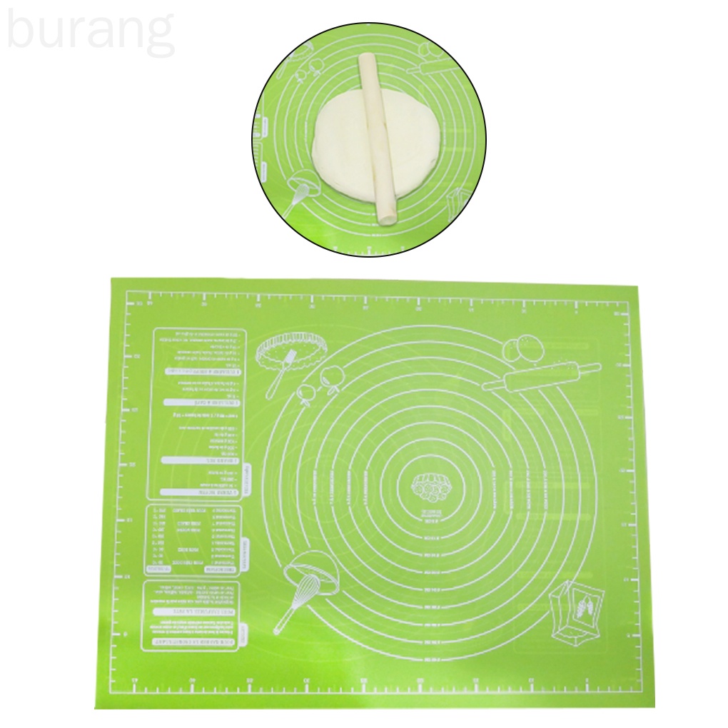 Thảm nhào bột làm bánh bằng silicone chống dính có thang đo