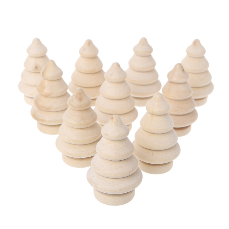 Set 10 búp bê gỗ trang trí cây thông giáng sinh