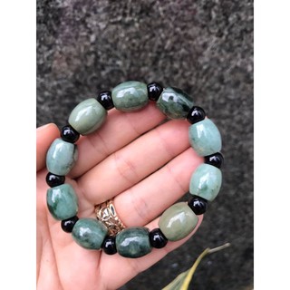 Vòng tay lu thống đá jade a size 13ly