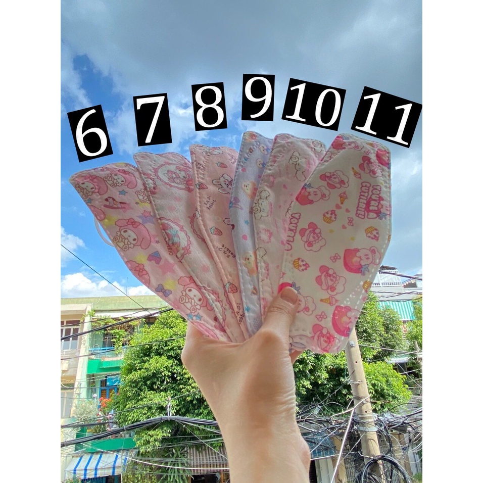 Khẩu trang KF94 Họa Tiết Dễ Thương Hàn Quốc 4D mask (Bịch 10 cái)