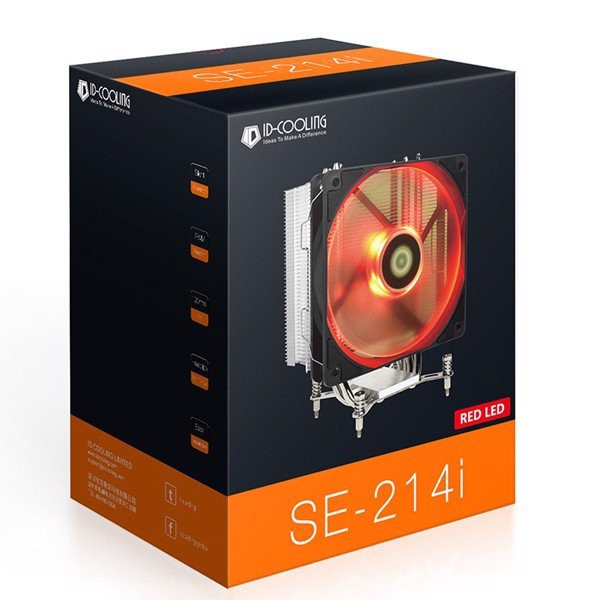 QUẠT - TẢN NHIỆT KHÍ CPU ID-COOLING SE-214i Led RGB Hỗ trợ socket 1151/1150/1155/1156/1200