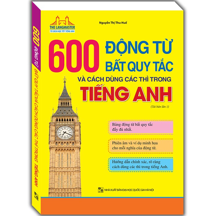 Sách - The Langmaster - 600 động từ bất quy tắc và cách dùng các thì trong tiếng Anh (tải bản 01)