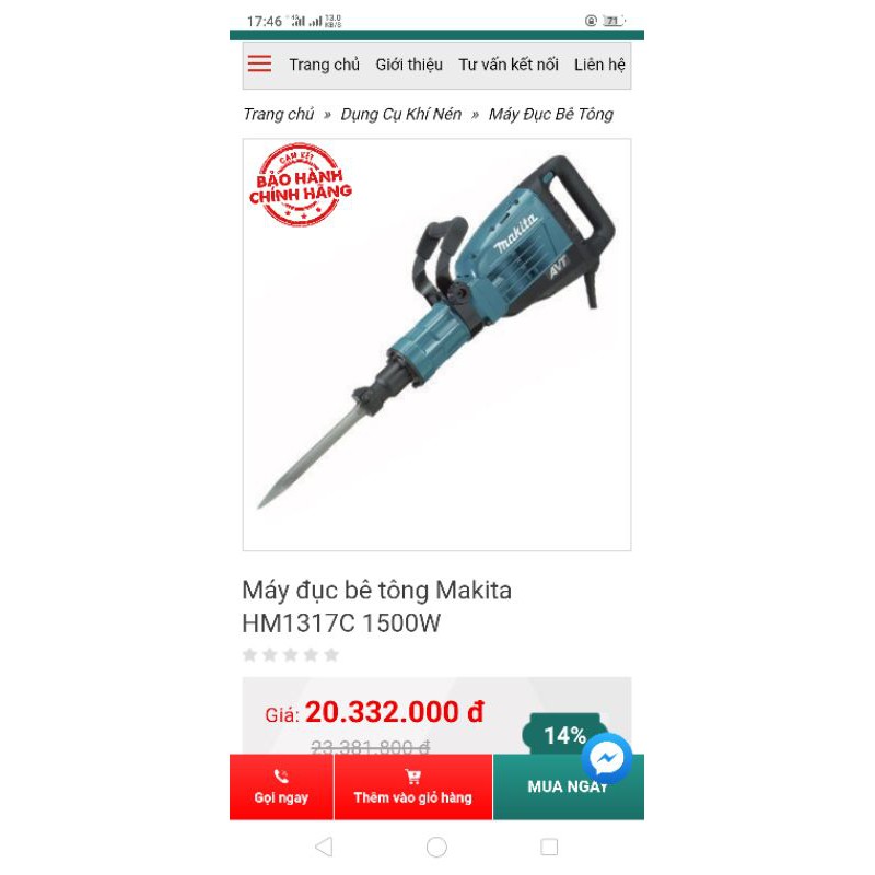 Máy đục bê tông Makita HM1317C 30mm