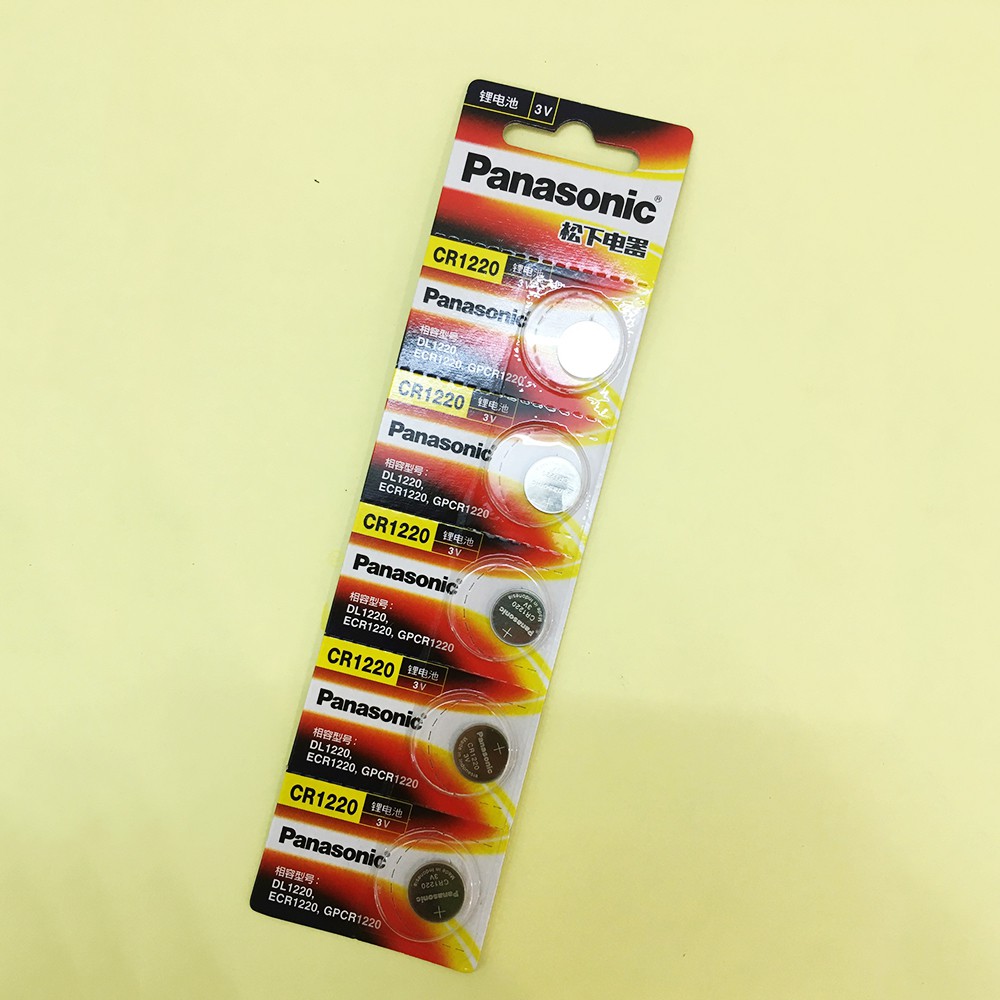 Pin đồng hồ CR1220 Panasonic 3V Lithium Vỉ 1 Viên chính hãng