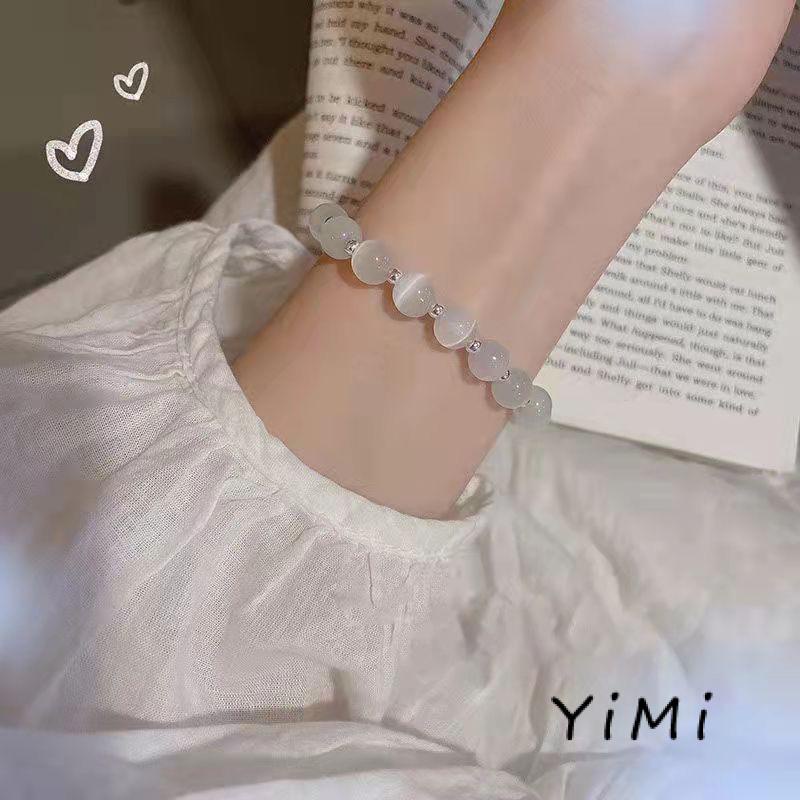 [mo]Vòng Tay Mặt Trăng Xanh Dương Kiểu Dáng Sang Trọng Quà Tặng Cho Nữ Sinh