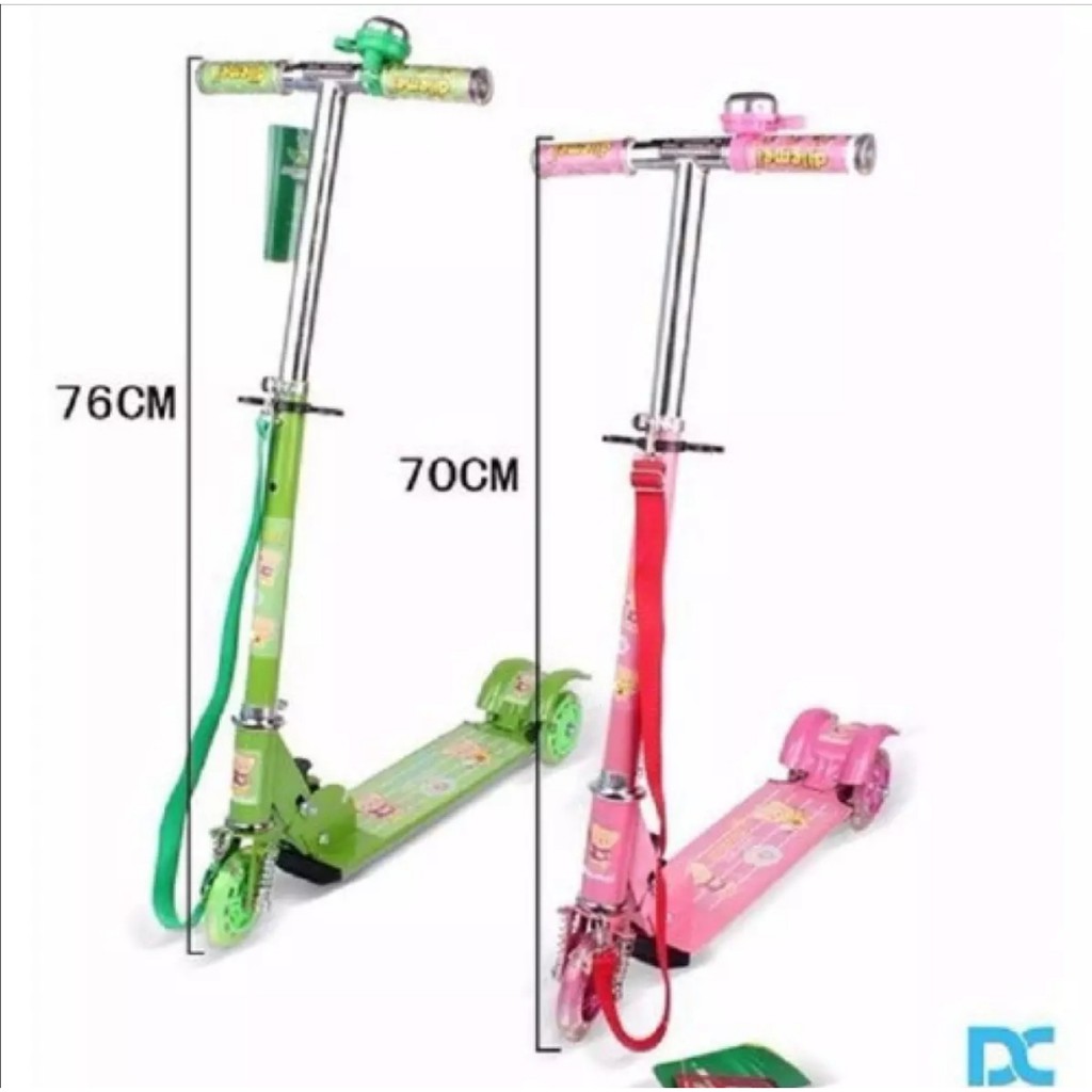 Xe trượt SCOOTER cao cấp 3 bánh. Kích thước: 47x10x76 cm. có phát sáng, có chuông. Kích thước: 47x10x76 cm. Có thể gấp g