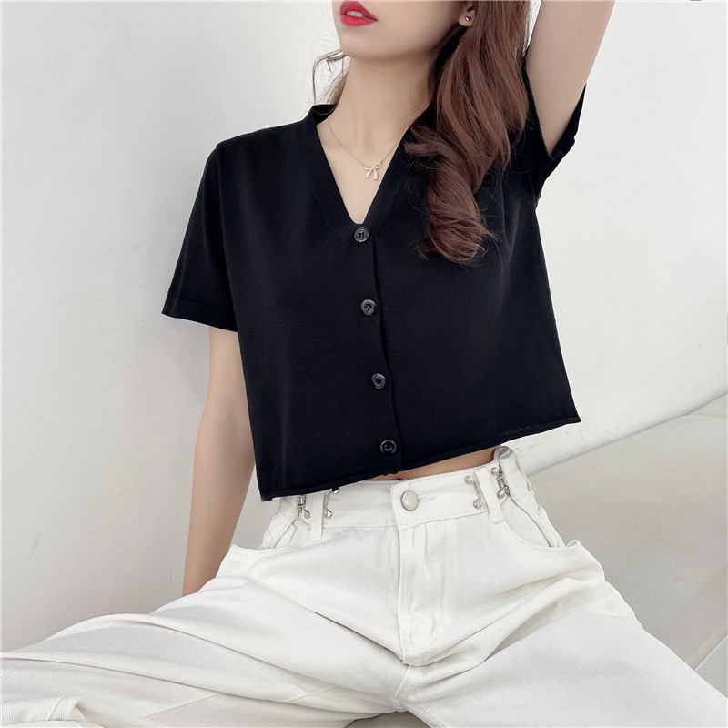 Áo khoác cardigan SUXI dệt kim cổ tim xinh xắn dành cho nữ