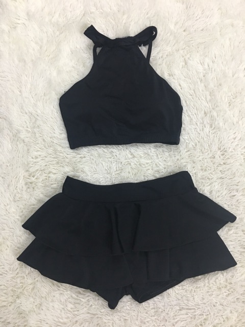 đồ bơi nữ bikini áo yếm cài váy tầng dễ thương - MM2 | BigBuy360 - bigbuy360.vn