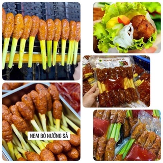 Set nem bò nướng sả