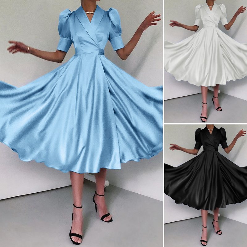 Đầm Celmia Cho Nữ Tay Ngắn Cổ Chữ V Thời Trang Quyến Rũ | BigBuy360 - bigbuy360.vn