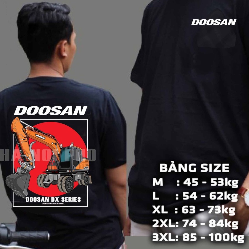 Áo thun Máy Xúc Doosan DX 140, DX 55, Áo thun Hà Nội Phố Shop