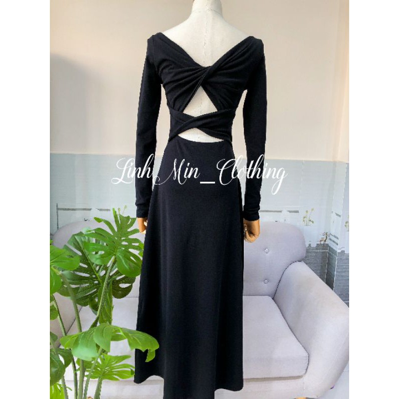 Đầm Dự Tiệc Sexy Dáng Cut-out Ôm Body Cực Sang - Váy Maxi Midi Dáng Dài Khoét Lưng Mặc 2 Kiểu GOYA DRESS