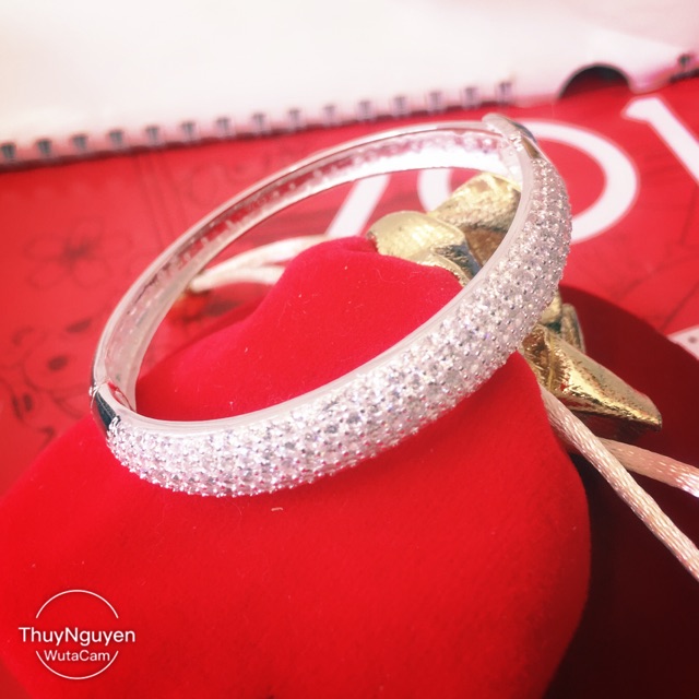 Vòng tay 5 hàng hoa đá bạc chuẩn nhiều mẫu đẹp phủ vàng trắng