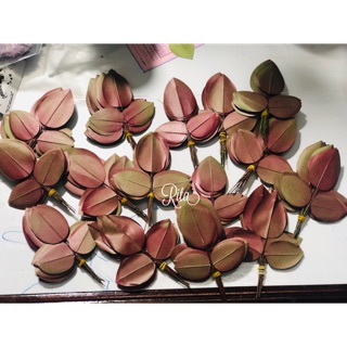 Set 10 nhánh lá Hồng giấy mĩ thuật