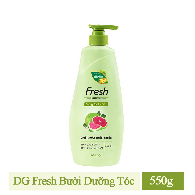 Dầu gội Fresh - Tinh chất Bưởi và Lá Neem (N39N) 650gr mẫu mới