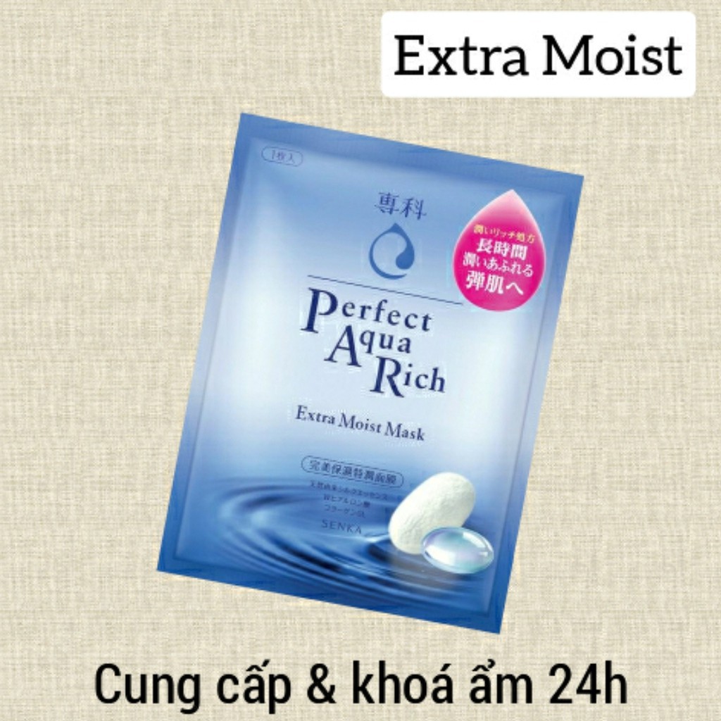 Mặt Nạ Dưỡng Trắng Hồng Da Senka Perfect Aqua White Mask Extra White ,dưỡng trắng dịu mát Soothing White 25mi