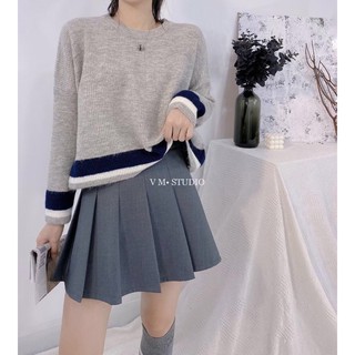Áo len lông thỏ viền gấu